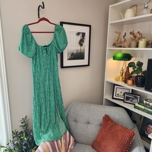 Jay Jays - Green Leopard Print Boho Dress